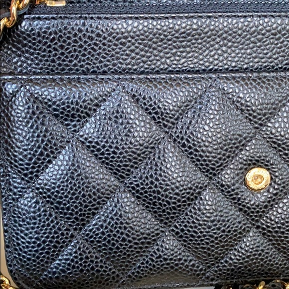❌SOLD💰Chanel Caviar Quilted Wallet On Chain Black - Picture 13 of 13